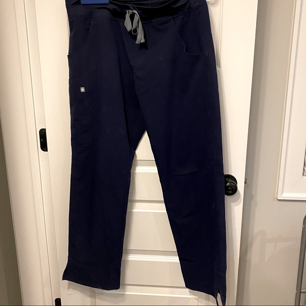 Large Navy Figs Scrub Pants